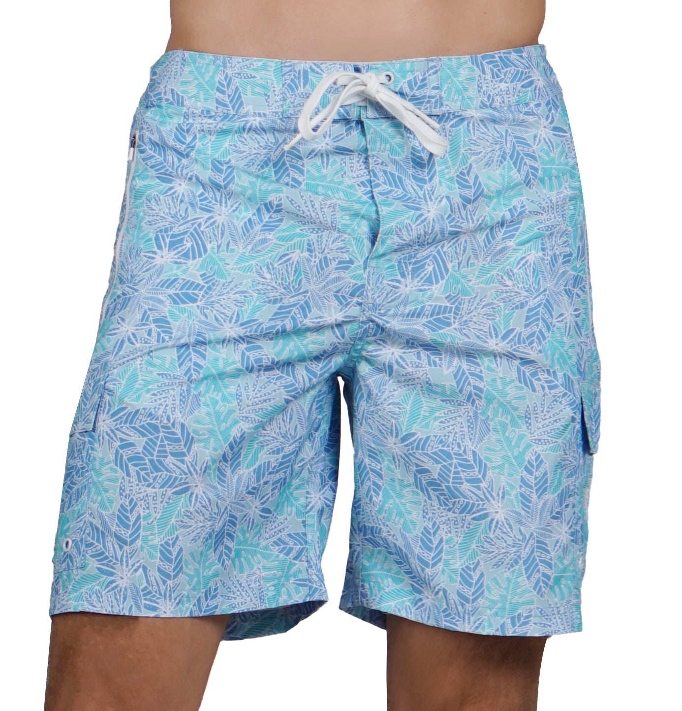 #color_Blue and Green Tropical Leaf