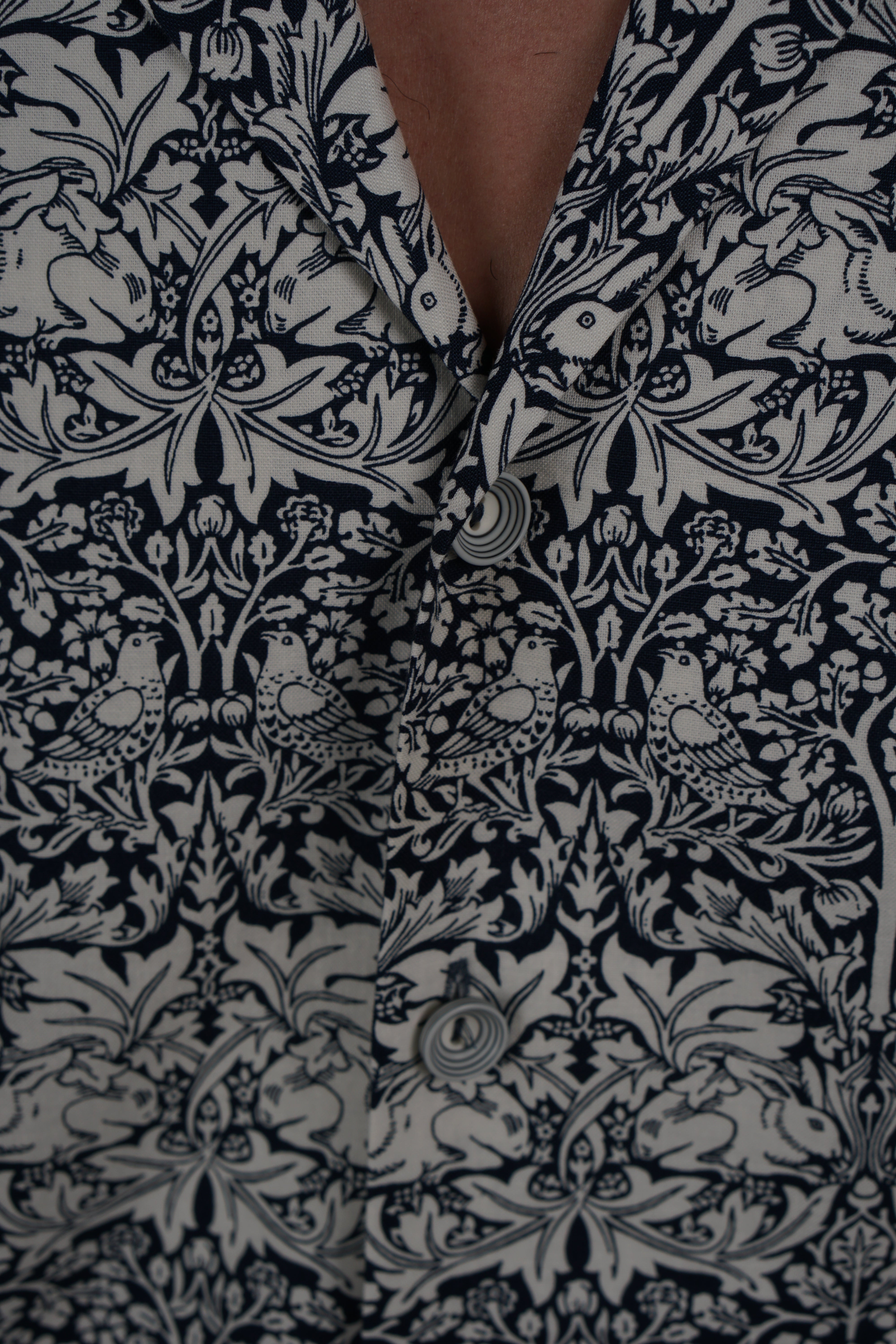 #color_Midnight Blue Forest with White Doves & Rabbits