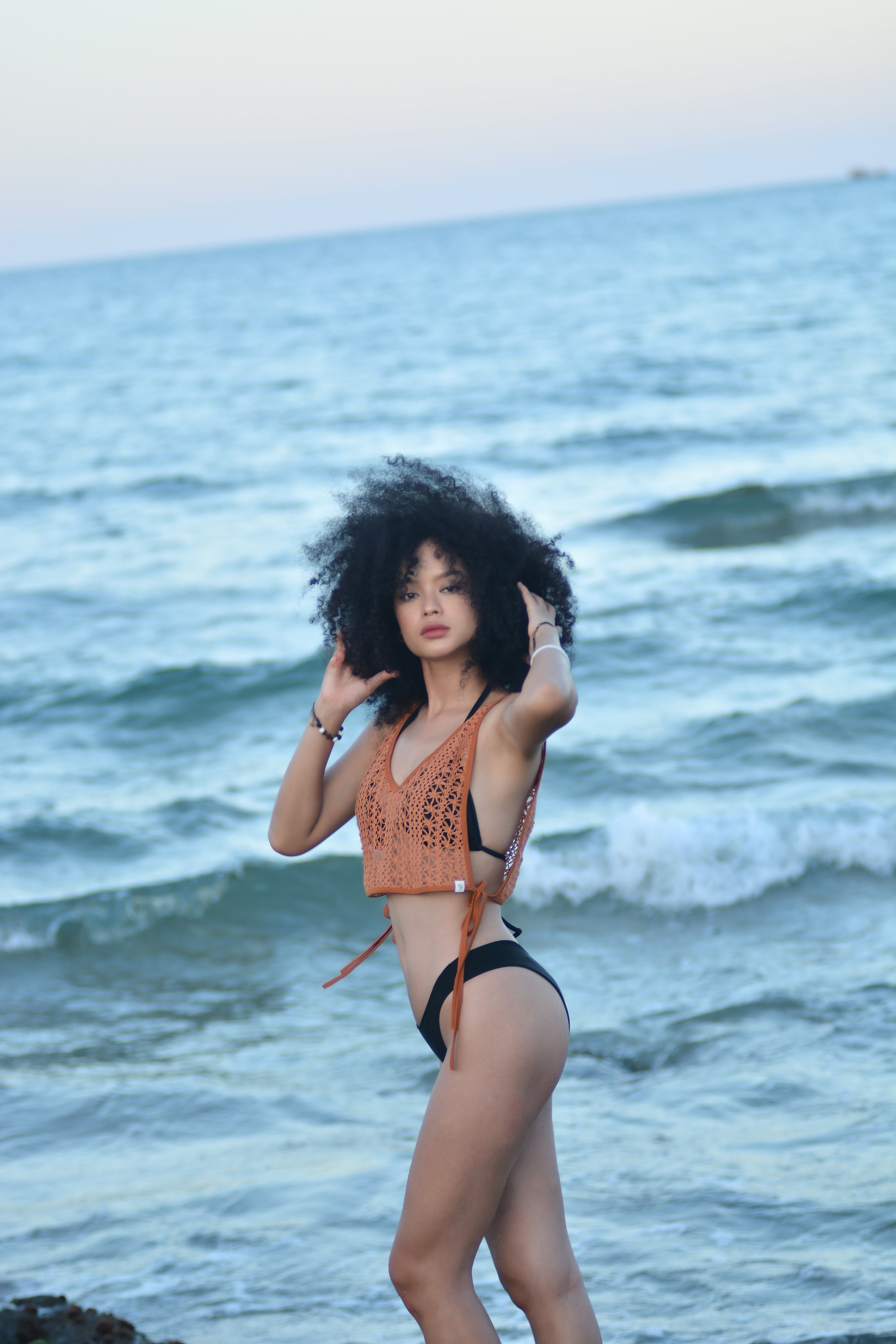 Women's String Crochet Bikini Cover Up Top