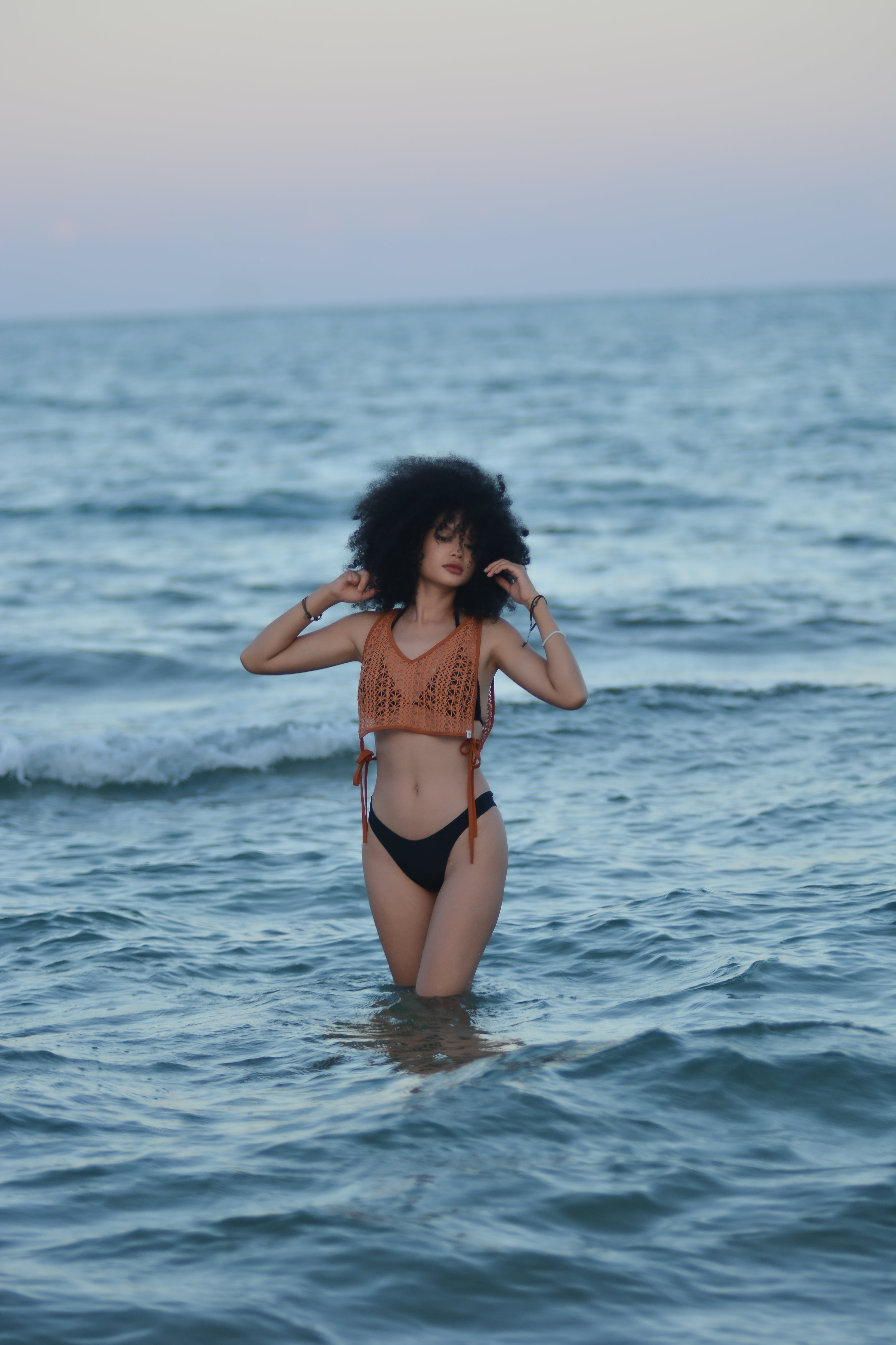 Women's String Crochet Bikini Cover Up Top