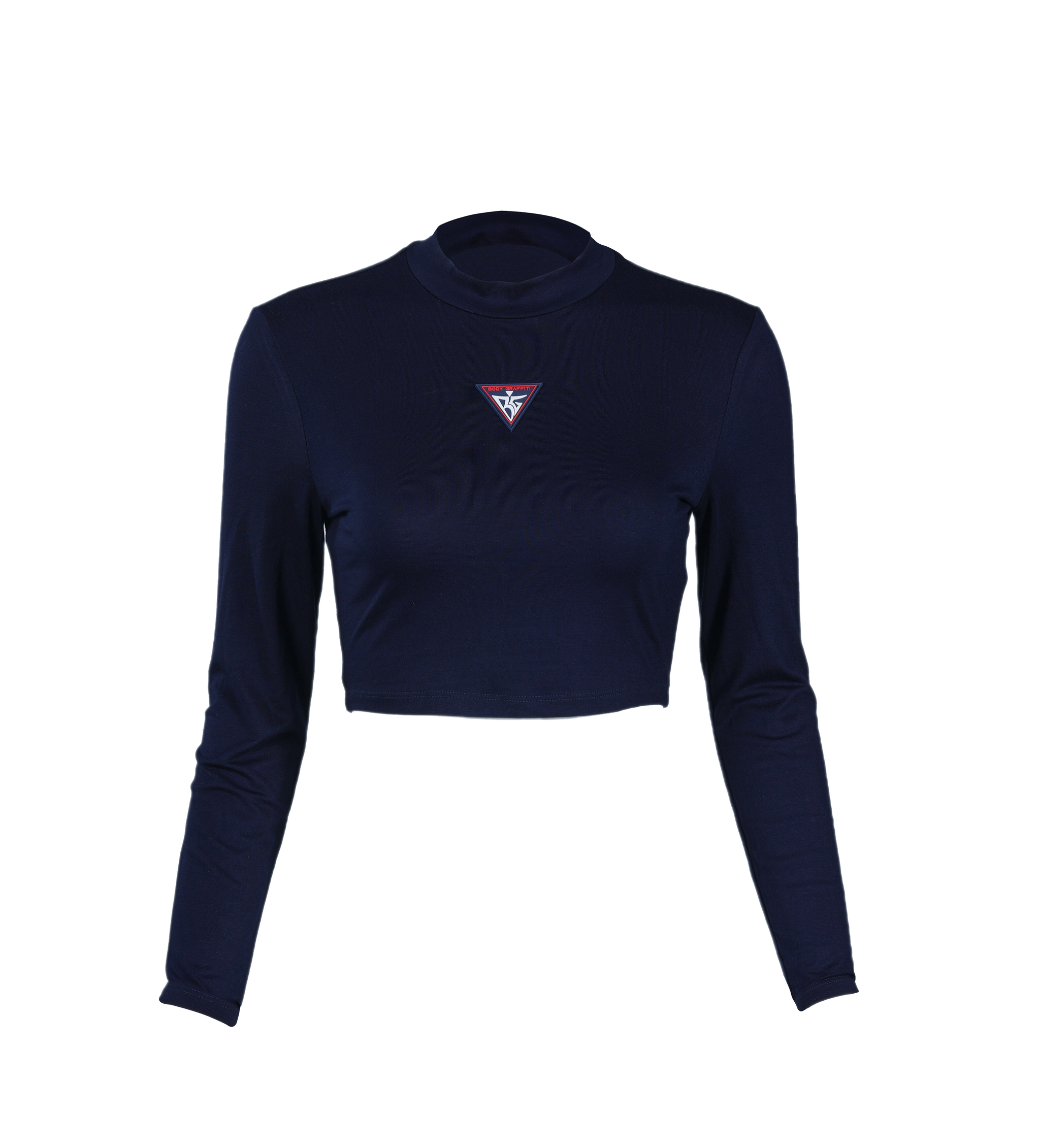 Women's Long Sleeve Crop-top (Emblem)