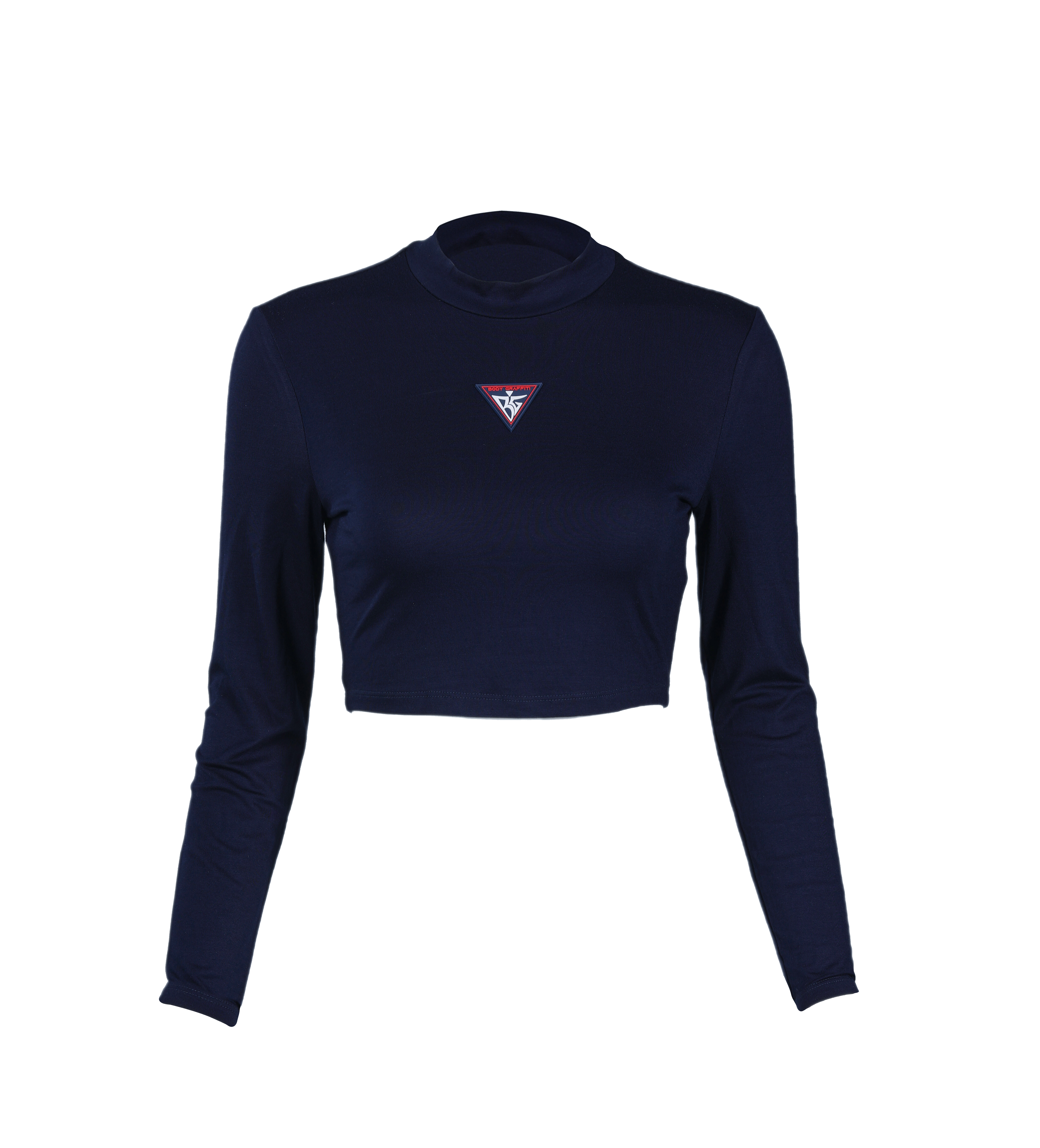 Women's Long Sleeves Crop-top (Emblem)