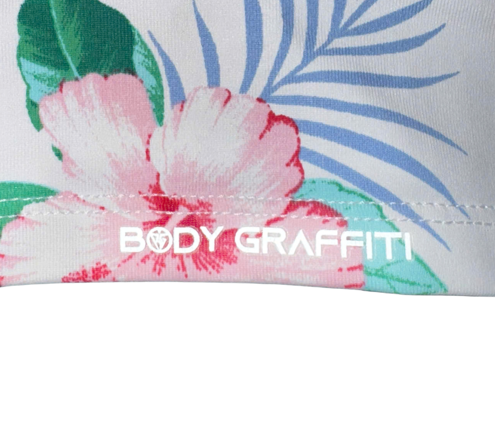 Women's Tropical Hawaiian Hibiscus Flower Twist Bikini Top